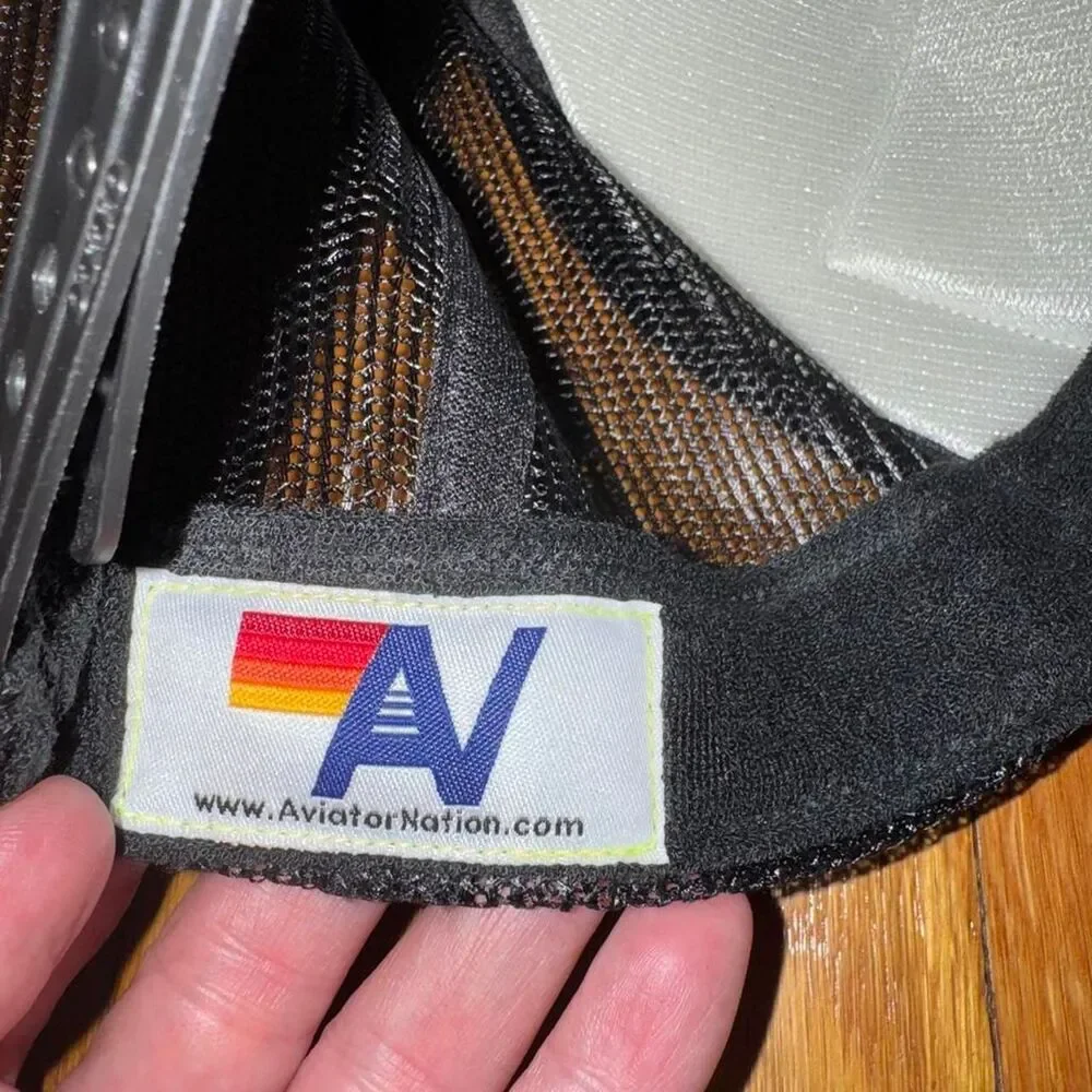 Aviator Nation Outside Lands Music Festival Black Adjustable Trucker Hat Cap
